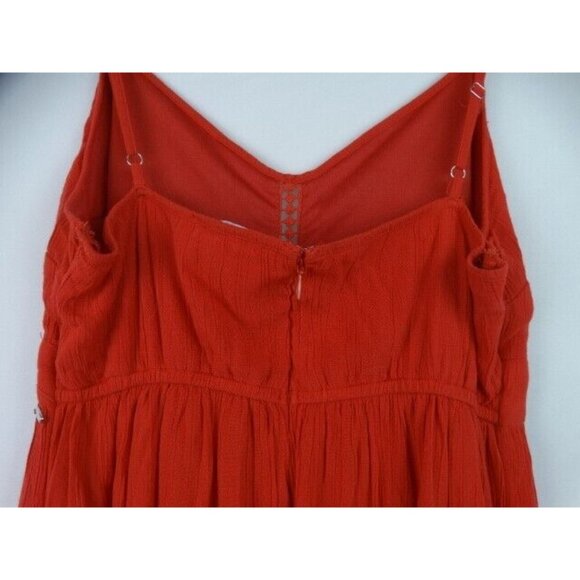 Guess Womens Dress Size Medium Orange Floral Embroidered Sleeveless Summer Dress - Picture 10 of 12